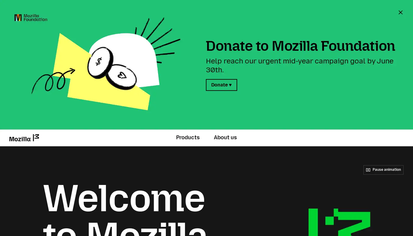 mozilla.org screenshot